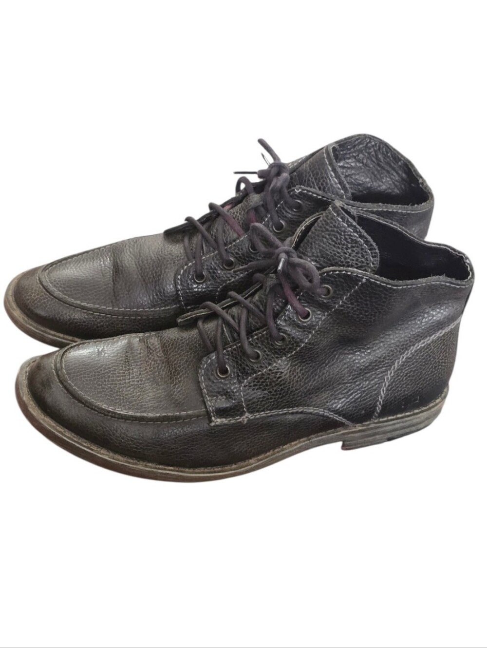 BED|STU Men's Black Pebbled Leather Chukka Boots Size 11